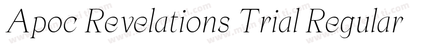 Apoc Revelations Trial Regular字体转换